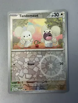 Pokemon TCG * Scarlet & Violet * 159/198 Tandemaus REVERSE HOLO Common * NM - Image 1