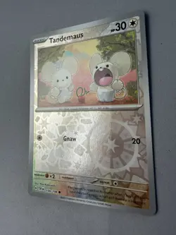 Pokemon TCG * Scarlet & Violet * 159/198 Tandemaus REVERSE HOLO Common * NM - Image 2