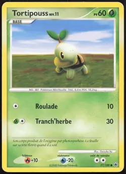 Carte Pokemon Tortipouss 77/100 Aube Majestueuse Francais - Image 1