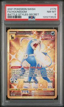 PSA 8 Pokemon TCG 2021 Pokemon Sword & Shield Battle Styles #179 Fa/Houndoom - Image 1