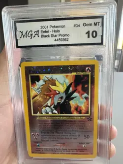 Pokemon TCG Entei #34 Holo Promo Wizards Black Star 2001 MGA Gem MT 10 - Image 1