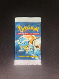 Booster Carte Pokemon Set De Base VIDE Tortank Wizards EMPTY PARFAITEMENT OUVERT - Image 1