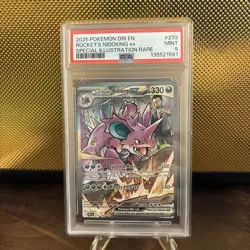 MINT PSA 9 Team Rocket’s Nidoking EX Sir 233/132 2025 English Pokemon TCG - Image 1