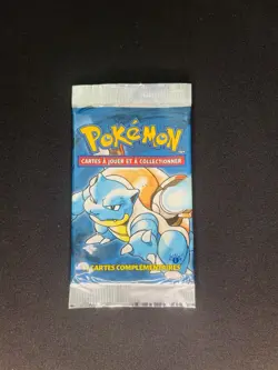 Booster Carte Pokemon Set De Base VIDE Tortank Wizards EMPTY PARFAITEMENT OUVERT - Image 1