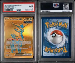 2025 Pokemon Prismatic Evolutions #176 Iron Leaves ex Hyper Rare PSA 9 - Image 3
