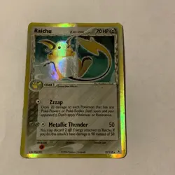 Pokemon TCG Raichu Delta Species EX Holon Phantoms 15/110 Full Holo Rare - Image 1