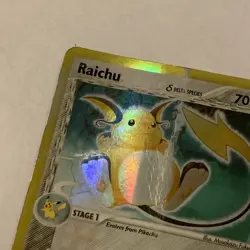 Pokemon TCG Raichu Delta Species EX Holon Phantoms 15/110 Full Holo Rare - Image 3