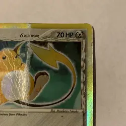 Pokemon TCG Raichu Delta Species EX Holon Phantoms 15/110 Full Holo Rare - Image 4