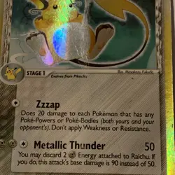 Pokemon TCG Raichu Delta Species EX Holon Phantoms 15/110 Full Holo Rare - Image 5