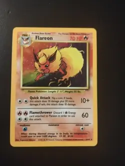Pokemon Carta Flareon 3/64 Set Jungle Olografica Eng. ERROR NO Symbol - Image 1