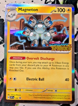 Magneton Svp153 Pokemon Surging Sparks Prerelease Staff Promo - Image 1