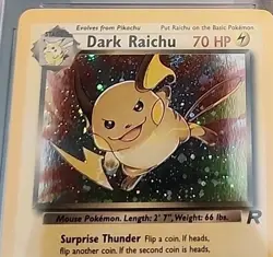 *CGC 8.5* Pokemon TCG Dark Raichu Team Rocket 83/82 Holo Unlimited Secret Rare - Image 3