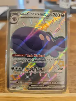 Pokemon TCG Paldean Clodsire EX 219/091 Shiny Ultra Rare Paldea Fates - Image 1