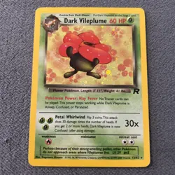 Team Rocket's Dark Vileplume 13/82 Rare Holo Pokemon TCG Card - Swirl - Image 1