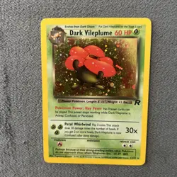 Team Rocket's Dark Vileplume 13/82 Rare Holo Pokemon TCG Card - Swirl - Image 2