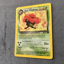 Team Rocket's Dark Vileplume 13/82 Rare Holo Pokemon TCG Card - Swirl - Image 4