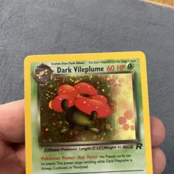 Team Rocket's Dark Vileplume 13/82 Rare Holo Pokemon TCG Card - Swirl - Image 5