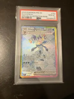 Pokemon TCG Prismatic Evolutions Glaceon EX Card 150/131 SIR PSA 10 - Image 1