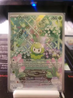 Pokemon Petilil Illustration Rare Holo SV Black Bolt 091/086 English TCG Card - Image 1