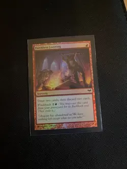 Faithless Looting MTG Dark Ascension English FOIL LP - Image 1