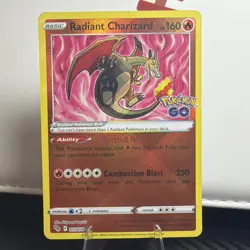 The Pokemon Company Radiant Charizard 011/078 Pokemon GO Radiant Rare Holo Engl… - Image 1