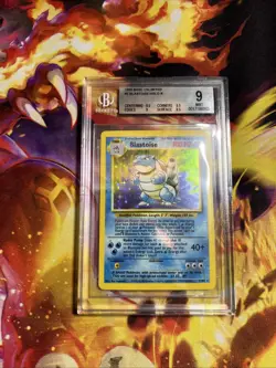Pokemon Blastoise Base Set Unlimited Holo Rare #2 Beckett 9 Mint - Image 1