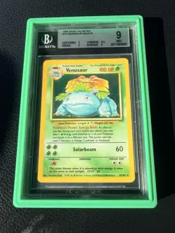 Pokemon Venusaur Base Set Unlimited 15/102 Holo Rare 1999 Beckett 9 - Image 1