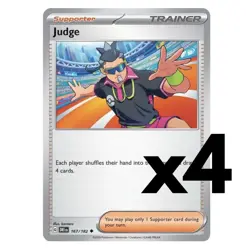 Judge 167/182 x4 Playset 4x Pokemon TCG SV Destined Rivals DRI - 4 Card Set - Image 1