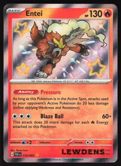 Entei - 112/091 - Baby Shiny - Paldean Fates - Pokemon Card - Image 1