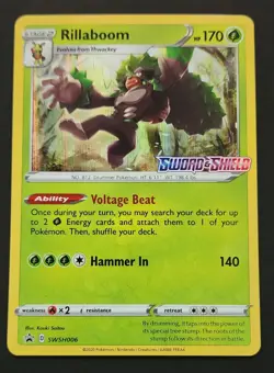 Sword & Shield Rillaboom SWSH006 Promo Cards Holo NM Free Shipping - Image 1