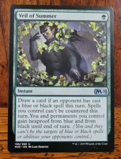 Veil of Summer x1 MTG Core 2020 M20 Magic Near Mint NM English - Image 1