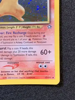 Pokemon 1st Edition Typhlosion 17/111 Neo Genesis Holo - BLACK DOT ERROR - Image 4