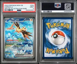 2023 Pokemon 151 Zapdos ex PSA 9 Mint Deutsch #202 Special Illustration Rare - Image 1