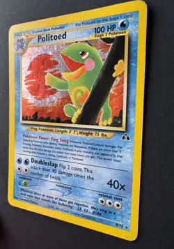 Pokemon Politoed 8/75 Neo Discovery Holo Rare TCG Card Stage 2 100 HP 2001 - Image 3