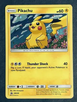 Pikachu SM206 Holo Rare Black Star Promo 2019 Unified Minds Pokemon Card NM - Image 2