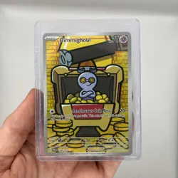 Pokemon Gimmighoul TCG Holo Illustration Rare Card 198/182 Sv04: Paradox Rift - Image 1