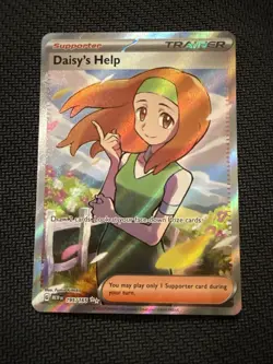 Pokemon TCG Daisy's Help Scarlet & Violet Trainer Holo Ultra Rare Card 195/165 - Image 1