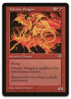 Volcanic Dragon (NM) Mirage MIR Magic MTG - Image 1