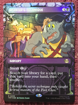 Splinter's Technique Teenage Mutant Ninja Turtles MTG 0233 Borderless Foil - Image 1