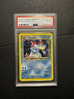 Pokemon Neo Genesis TCG Feraligatr 4/111 Holo Rare Unlimited PSA 4 - Image 1
