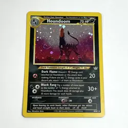 Pokemon Houndoom 8/64 Holo Neo Revelation Swirl Vintage MP - Image 1