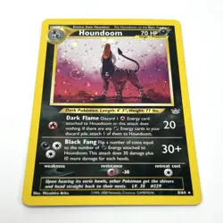 Pokemon Houndoom 8/64 Holo Neo Revelation Swirl Vintage MP - Image 2