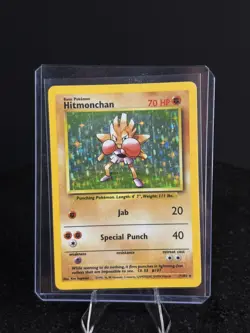 Pokemon TCG - Hitmonchan 7/102 Base Set Holo Rare WOTC 1999 - EXC/NM - Image 1