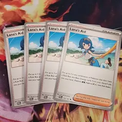 4 Pokemon Lana's Aid 155/167 Twilight Masquerade NM Playset - Image 1