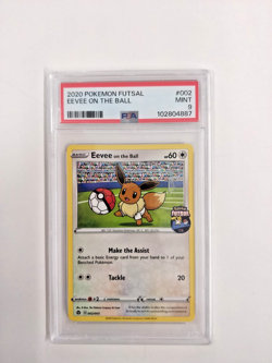 PSA 9 Eevee on the Ball 002/005 FA 2020 Futsal Promo Pokemon Card - Image 1