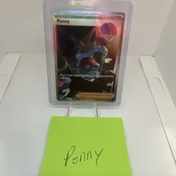 Pokemon TCG Penny Paldean Fates Trainer Holo Card 239/091 Illustration Rare - Image 1