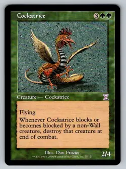 MTG Magic the Gathering Time Spiral Timeshifted Cockatrice 75/121 NM - Image 1