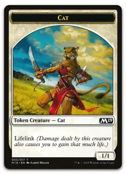 Cat Token #3 (NM) Core Set 2019 M19 Magic MTG - Image 1
