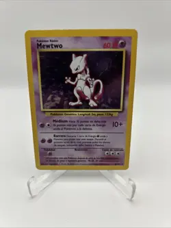 SPANISH 10/102 Mewtwo Base Set Unlimited Pokemon TCG LP Holo Rare - Image 1