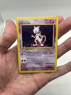 SPANISH 10/102 Mewtwo Base Set Unlimited Pokemon TCG LP Holo Rare - Image 3